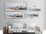 Cazin Bosnia Travel Art, City Art, Framed Canvas Print or Metal Wall Art, Europe Travel Poster, Panoramic Wall Art, Extra Wide Wall Art