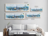 Cherkasy Ukraine Travel Art, City Art, Framed Canvas Print or Metal Wall Art, Europe Travel Poster, Panoramic Wall Art, Extra Wide Wall Art