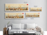 Diyarbakr Turkey Panoramic Travel Poster, Framed Canvas Print or Metal Wall Art, Travel Art, Home Decor, Panoramic Painting, Midcentury Art