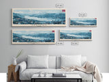 Drammen Norway Travel Print Wall Art, Panoramic City Art, Travel Art, Wall Decor, Vacation Gift, Framed Canvas Print Or Metal Art