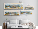 Gliwice Poland Panoramic Travel Poster, Framed Canvas Print or Metal Wall Art, Travel Art, Home Decor, Panoramic Painting, Midcentury Art