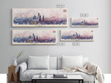 Kazan Russia Panoramic Travel Poster, Framed Canvas Print or Metal Wall Art, Travel Art, Home Decor, Panoramic Painting, Midcentury Art