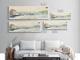 Kristiansand Norway Wall Art, Panoramic Travel Poster, Panoramic Framed Canvas Print, City Wall Art, Wall Hanging Home Decor, Travel Art