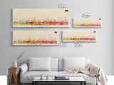 Stuttgart Germany Wall Art, Panoramic Travel Poster, Panoramic Framed Canvas Print, City Wall Art, Wall Hanging Home Decor, Travel Art