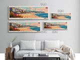 Bournemouth United Kingdom Wall Art, Panoramic Travel Poster, Panoramic Framed Canvas Print, City Wall Art, Wall Hanging Home Decor, Travel Art