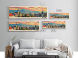 Gyor Hungary Wall Art, Panoramic Travel Poster, Panoramic Framed Canvas Print, City Wall Art, Wall Hanging Home Decor, Travel Art