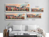 Helsingborg Sweden Travel Print Wall Art, Panoramic City Art, Travel Art, Wall Decor, Vacation Gift, Framed Canvas Print Or Metal Art