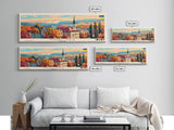 Horlivka Ukraine Wall Art, Panoramic Travel Poster, Panoramic Framed Canvas Print, City Wall Art, Wall Hanging Home Decor, Travel Art