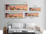 Horsens Denmark Travel Print Wall Art, Panoramic City Art, Travel Art, Wall Decor, Vacation Gift, Framed Canvas Print Or Metal Art