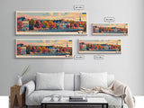 Kaluga Russia Panoramic Travel Poster, Framed Canvas Print or Metal Wall Art, Travel Art, Home Decor, Panoramic Painting, Midcentury Art
