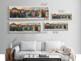 Lahti Finland Panoramic Travel Poster, Framed Canvas Print or Metal Wall Art, Travel Art, Home Decor, Panoramic Painting, Midcentury Art
