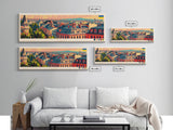 Lviv Ukraine Wall Art, Panoramic Travel Poster, Panoramic Framed Canvas Print, City Wall Art, Wall Hanging Home Decor, Travel Art
