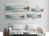 Bear Lake Panoramic Framed Canvas Print, Lake House Decor, Scenic View, Travel Poster, Minimalist Art, Home Decoration