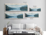 Cormorant Lake Framed Canvas Print, Lake House Decor, Panoramic Wide Art, Travel Poster, Rustic Lake Painting, Home Decor