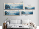 Kaghasuk Lake Framed Canvas Print, Panoramic Lake House Decor, Wall Art, Travel Poster, Stunning Lake Painting, Nature Art