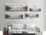 Kaminuricek Lake Qamanirjuaq Lake Framed Canvas Print, Panoramic Lake House Decor, Wall Art, Travel Poster, Serene Lake Painting, Nature Art