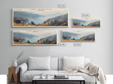 Lake Sonoma California Framed Canvas Print, Lake House Decor, Panoramic Wall Art, Travel Poster, Stunning Landscape Painting, Contemporary Art