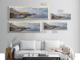 Quabbin Reservoir Massachusetts Framed Canvas Print, Lake House Decor, Panoramic Wall Art, Travel Poster, Beautiful Landscape Painting, Contemporary Art
