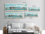 Gull Lake California Framed Canvas Print, Panoramic Art, Midcentury Modern, Pop Art, Bedroom Decor, Travel Poster, Lake View, Artistic Decor