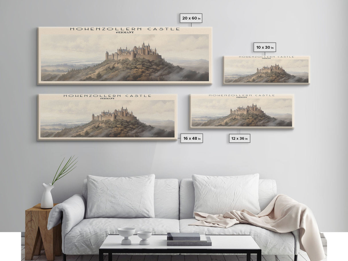 Hohenzollern Castle Travel Print Wall Art, Travel Poster Print, Retro Style COUNTRY Home Decor, Wall Hanging, Travel Gift Idea, Unique Metal Art