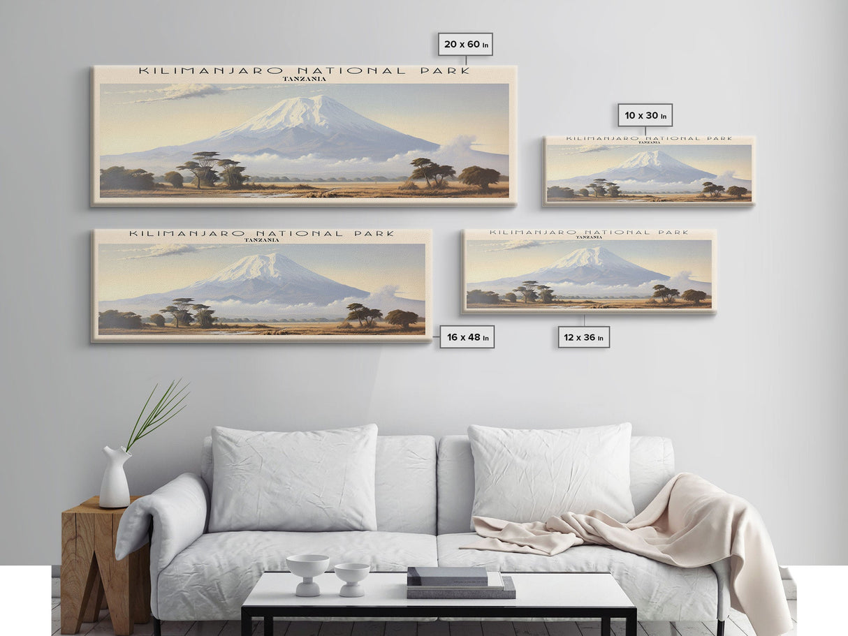 Kilimanjaro National Park Travel Print Wall Art, Travel Poster Print, Retro Style COUNTRY Home Decor, Wall Hanging, Travel Gift Idea, Unique Metal Art