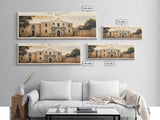 The Alamo Travel Print Wall Art, Travel Poster Print, Retro Style COUNTRY Home Decor, Wall Hanging, Travel Gift Idea, Unique Metal Art