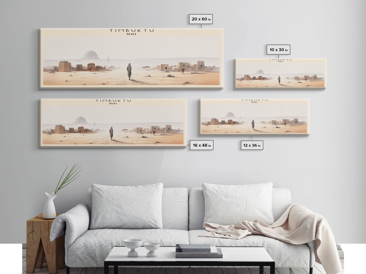 Timbuktu Framed Canvas Print Travel Poster | Wall Art | Home Decor | Gift For Travel Lover | Wall Hanging | Original Art