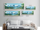Campinas, Brazil Travel Poster Panoramic Canvas Print, Campinas, Brazil Painting, Brazil Art, Campinas Travel Art, Guest Room Painting
