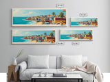 Cape Coast, Ghana Panoramic Travel Poster Canvas Print, Cape Coast, Ghana Painting, Ghana Art, Cape Coast Panoramic Travel Art, Travel Painting