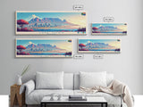 Cape Town, South Africa Panoramic Travel Poster Canvas Print, Cape Town, South Africa Painting, South Africa Art, Cape Town Travel Art, Guest Room Painting