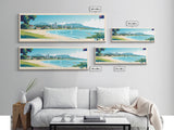 Central Coast, Australia Panoramic Travel Poster Canvas Print, Central Coast, Australia Painting, Australia Art, Central Coast Panoramic Travel Art, Travel Painting