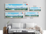 Changsha, China Panoramic Travel Poster Canvas Print, Changsha, China Painting, China Art, Changsha Travel Art, Living Room Painting