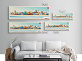 Chiclayo, Peru Panoramic Travel Poster Canvas Print, Chiclayo, Peru Painting, Peru Art, Chiclayo Travel Art, Guest Room Painting