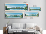 Kanata, Canada Travel Poster Panoramic Canvas Print, Kanata, Canada Painting, Canada Art, Kanata Travel Art, Guest Room Painting