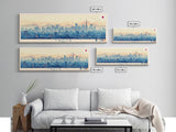 Tōkyō, Japan Panoramic Travel Poster Canvas Print, Tōkyō, Japan Painting, Japan Art, Tōkyō Travel Art, Living Room Painting