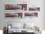 Bendigo, Australia Panoramic Canvas Print, Bendigo, Australia Painting, Australia Art, Bendigo Travel Poster, Travel Art, Guest Room Painting