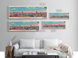 Bloemfontein, South Africa Panoramic Canvas Print, Bloemfontein, South Africa Painting, South Africa Art, Bloemfontein Travel Poster, Travel Art, Guest Room Painting