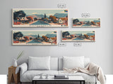 Botshabelo, South Africa Panoramic Canvas Print, Botshabelo, South Africa Painting, South Africa Art, Botshabelo Travel Poster, Travel Art, Guest Room Painting