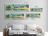 Bouake, Ivory Coast Panoramic Canvas Print, Bouake, Ivory Coast Painting, Ivory Coast Art, Bouake Travel Poster, Travel Art, Guest Room Painting