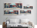 Bradford, England Panoramic Canvas Print, Bradford, England Painting, England Art, Bradford Travel Poster, Travel Art, Vacation Gift