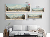 Cajamarca, Peru Panoramic Canvas Print, Cajamarca, Peru Painting, Peru Art, Cajamarca Travel Poster, Travel Art, Guest Room Painting