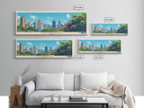 Campinas, Brazil Panoramic Canvas Print, Campinas, Brazil Painting, Brazil Art, Campinas Travel Poster, Travel Art, Housewarming Gift