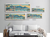 Cape Town, South Africa Panoramic Canvas Print, Cape Town, South Africa Painting, South Africa Art, Cape Town Travel Poster, Travel Art, Housewarming Gift