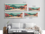 Ixtapaluca, Mexico Panoramic Canvas Print, Ixtapaluca, Mexico Painting, Mexico Art, Ixtapaluca Travel Poster, Travel Art, Living Room Painting