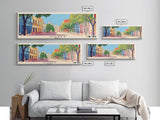Juarez, Mexico Panoramic Canvas Print, Juarez, Mexico Painting, Mexico Art, Juarez Travel Poster, Travel Art, Living Room Painting