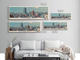 Kaohsiung, Taiwan Panoramic Canvas Print, Kaohsiung, Taiwan Painting, Taiwan Art, Kaohsiung Travel Poster, Travel Art, Vacation Gift