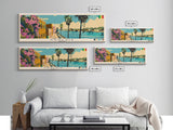 Kaolack, Senegal Panoramic Canvas Print, Kaolack, Senegal Painting, Senegal Art, Kaolack Travel Poster, Travel Art, Living Room Painting