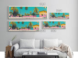 Korhogo, Ivory Coast Panoramic Canvas Print, Korhogo, Ivory Coast Painting, Ivory Coast Art, Korhogo Travel Poster, Travel Art, Vacation Gift