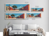 Krugersdorp, South Africa Panoramic Canvas Print, Krugersdorp, South Africa Painting, South Africa Art, Krugersdorp Travel Poster, Travel Art, Guest Room Painting