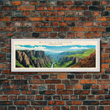 Black Canyon Of The Gunnison National Park, Panoramic Colorado Travel Art, National Park Print, Minimalist Travel Art, Midcentury Modern